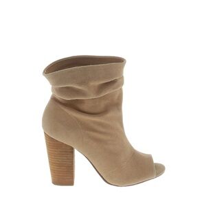 Nine West Tan Heeled Boots with Slouchy Design